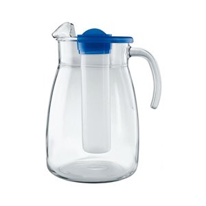 Carafe with cooling compartment, 2800 ml, made of glass, Arctic - Borgonovo