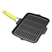 Grill pan, 21 x 30 cm, yellow handle - LAVA brand