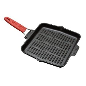 Square grill pan, 24 x 24 cm, red - LAVA