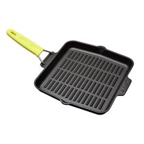 Square grill pan, 24 x 24 cm, yellow handle - LAVA