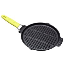 Round grill pan, 23 cm, yellow handle - LAVA brand