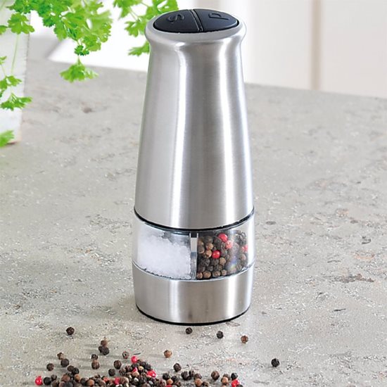 Električni mlinček za sol in poper, 17,5 cm, nerjaveče jeklo - Kesper
