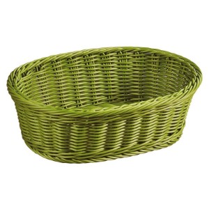 Ovalus duonos krepšelis, 29,5 x 23 cm, plastmasinis, Žalia - Kesper