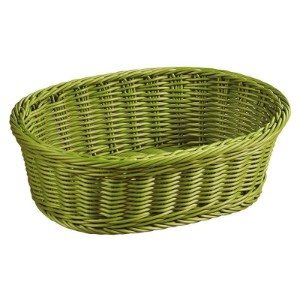 Oval bread basket, 29.5 x 23 cm, plastic, Green - Kesper