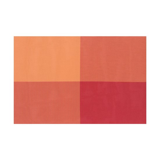 Zestaw 4 mat stołowych, 45 × 30 cm, Pomarańczowy