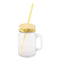 Jar with straw, 450 ml