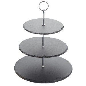 Platter 3 levels, 28.5 x 34.5 cm, slate - by Kitchen Craft