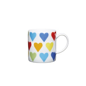 "Hearts" espresso cup, porcelain, 80 ml - Kitchen Craft