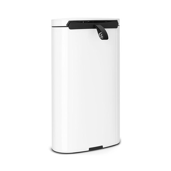 Flatblack Plus søppelbøtte med pedal, 30 L, Hvit - Brabantia