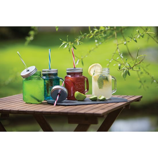 Üveg, szívószálas, 450 ml - Kitchen Craft