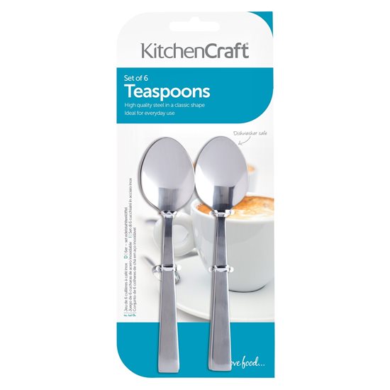 Set of 6 teaspoons, stainless steel - Kitchen Craft