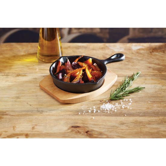 Mini-frying pan, cast iron, 14.5 cm, with wooden support, "Artesa"  - Kitchen Craft