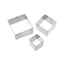 Set of 3 cookie cutter-moulds, square - by Kitchen Craft