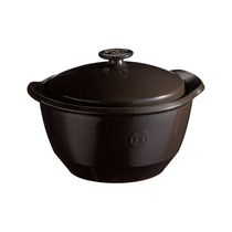 Ceramic cooking pot of 25 cm/2 l, <<Charcoal>> - Emile Henry