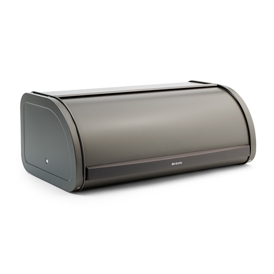 Bread box, 44.5 x 26.2 cm, stainless steel, <<Platinum>> - Brabantia