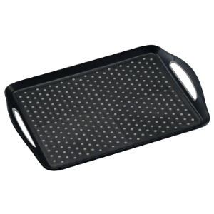 Serving tray, plastic, 45.5 x 32 cm, black - Kesper