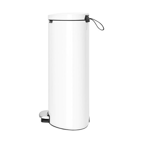 Flatblack Plus trash bin with pedal, 30 L, White - Brabantia