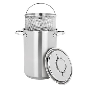 Cooking pot for boiling vegetables/pasta, 16 cm/4.5 l, from the Specialties range, stainless steel - Demeyere 