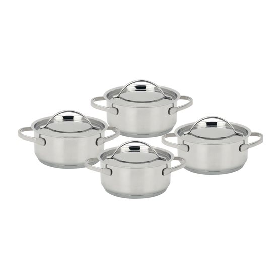 Set of 4 mini-cooking pots with lid "Resto" - Demeyere