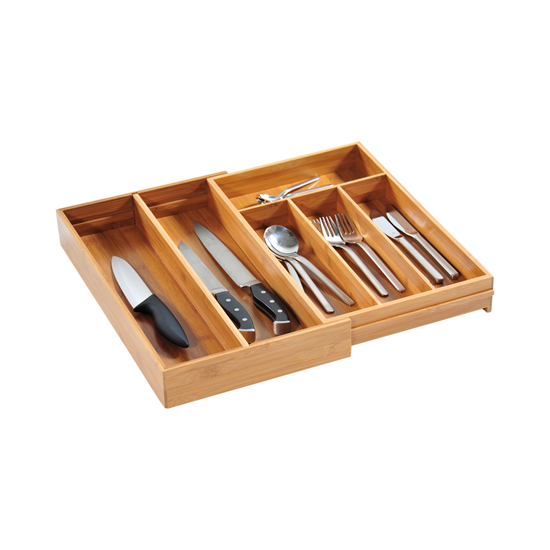 Drawer organizer, 26-49 cm, bamboo wood - Kesper