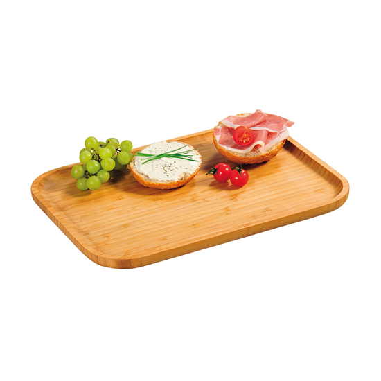 Plateau de service, 37,5 x 27,5 cm, bois de bambou - Kesper