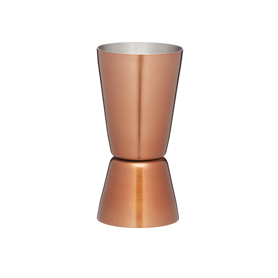 Copo de coquetel de medida dupla, 25/50 ml, aço inoxidável, cor cobre – Kitchen Craft