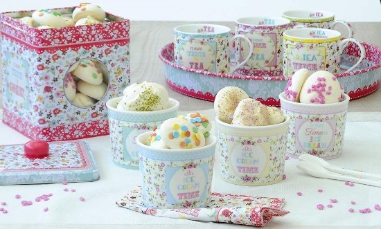 Set of 4 mugs, porcelain, 275 ml, "It's always time for coffee" - Nuova R2S