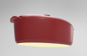 Oval baking dish with lid, 41.5 x 24 cm/5.8 l, Burgundy - Emile Henry