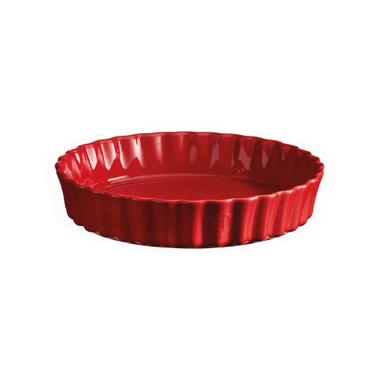 Tart dish, ceramic, 24.5 cm/1.15 l, Burgundy - Emile Henry