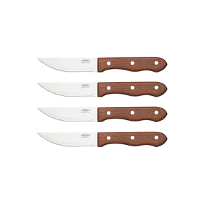 Set of 4 knives for steak, stainless steel - by Kitchen Craft