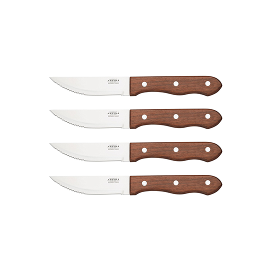 Conjunto de 4 facas para bife, aço inoxidável - Kitchen Craft