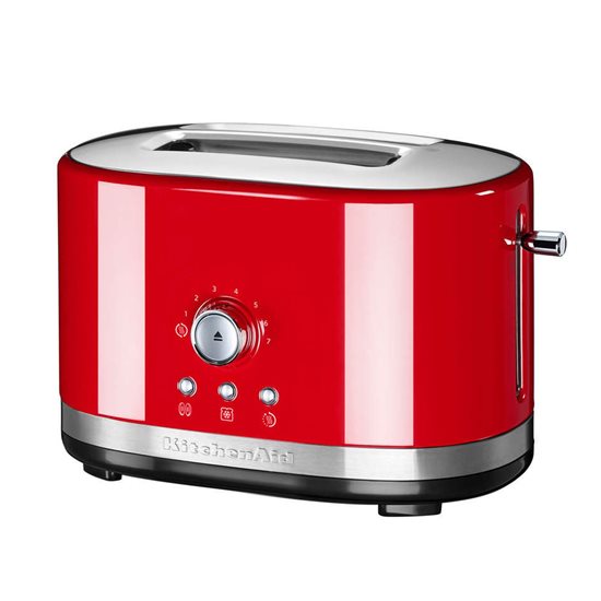 2 yuvalı ekmek kızartma makinesi, manuel kontrol, 1200W, Empire Red - KitchenAid