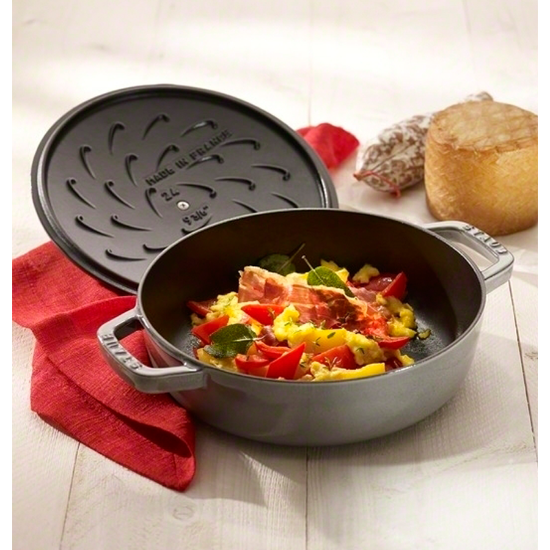 "Chistera" cooking dish, cast iron, 28 cm, Graphite Grey - Staub
