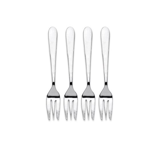 Set of 4 "Windsor" dessert forks, stainless steel - Grunwerg