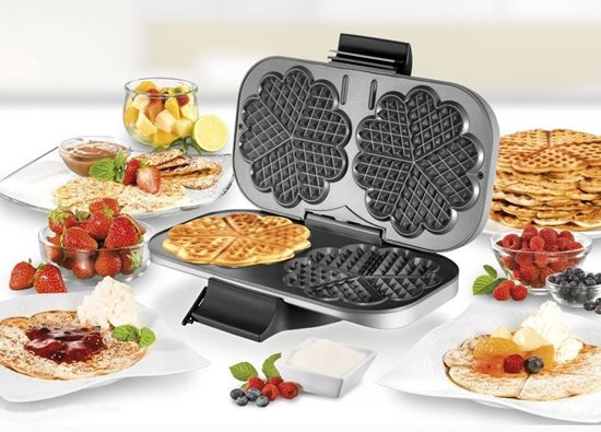 Kalp şeklinde waffle pişirme cihazı, 1200 W - Unold marka
