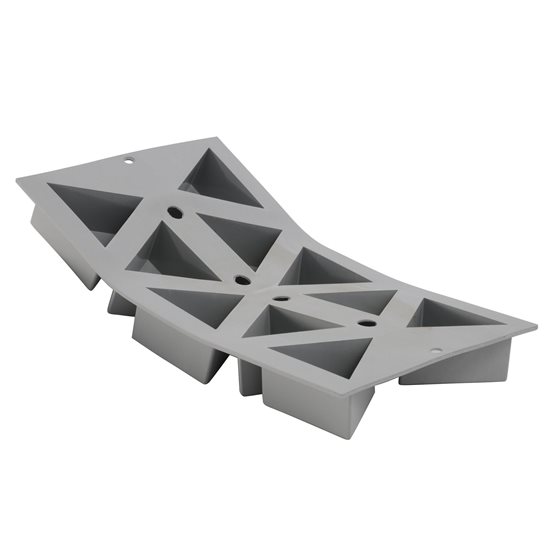 Molde de silicone para 10 bolos em forma de triângulo, 30 x 17,6 cm - marca "de Buyer"