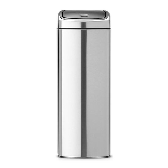 Prostokątny kosz na śmieci „Touch Bin”, 25 L, matowa stal - Brabantia