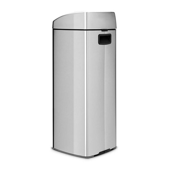 Rectangular "Touch Bin" trash can, 25 L, Matt Steel - Brabantia