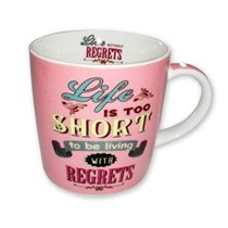 Mug, made of porcelain, 350 ml, "Life is too short" - Nuova R2S