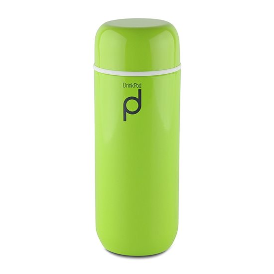 Thermally insulated bottle, 200 ml, stainless steel, "DrinkPod", Green - Grunwerg