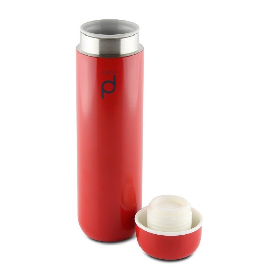 "DrinkPod" thermally insulating bottle made of stainless steel, 300 ml, Red - Grunwerg