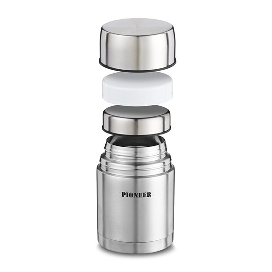 "Pioneer" thermal insulating container for soup, 700 ml, Silver colour - Grunwerg