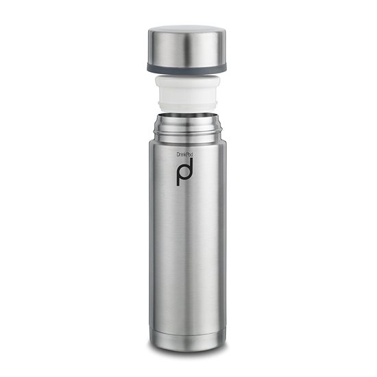 Wärmedämmflasche "DrinkPod" aus Edelstahl, 350 ml, Farbe Silber - Grunwerg