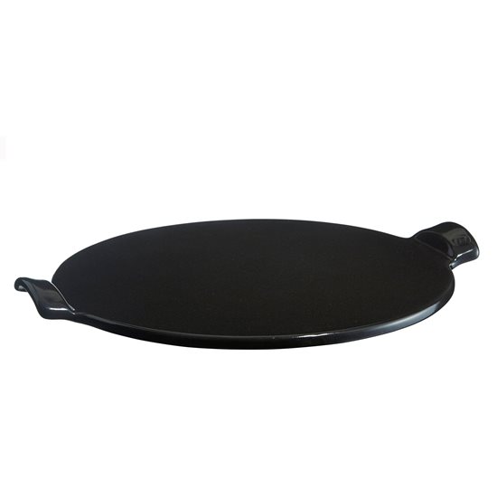 Pizza tray, ceramic, 36.5 cm, Charcoal - Emile Henry