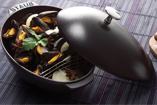 Naczynie do gotowania przegrzebków, żeliwo, 25 cm/2L, Black - Staub 