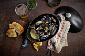 Jakobsmuschel-Kochschale, Gusseisen, 25 cm/2L, Schwarz - Staub 