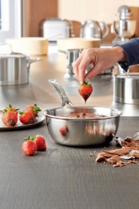 Padella conica, per cuocere in padella, 7 veli, 20 cm/2 l, gamma Atlantis, acciaio inox - Demeyere