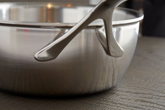 Saute frying pan, conical, 7-ply, 22 cm/2.5 l, Atlantis range, stainless steel - Demeyere