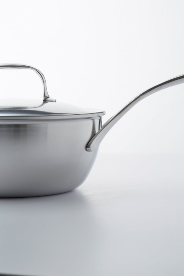 Poêle conique, pour cuisson sauté, 7 couches, 24 cm/3,3 l, gamme Atlantis, inox - Demeyere