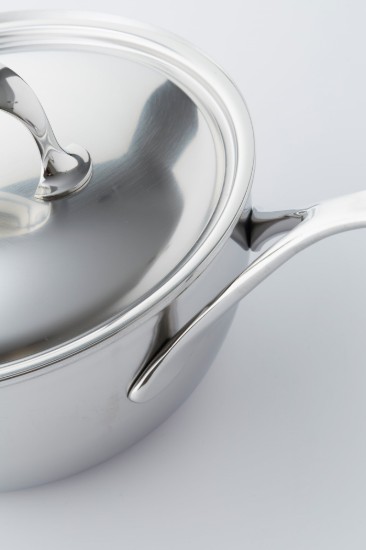 Poêle conique, pour cuisson sauté, 7 couches, 24 cm/3,3 l, gamme Atlantis, inox - Demeyere